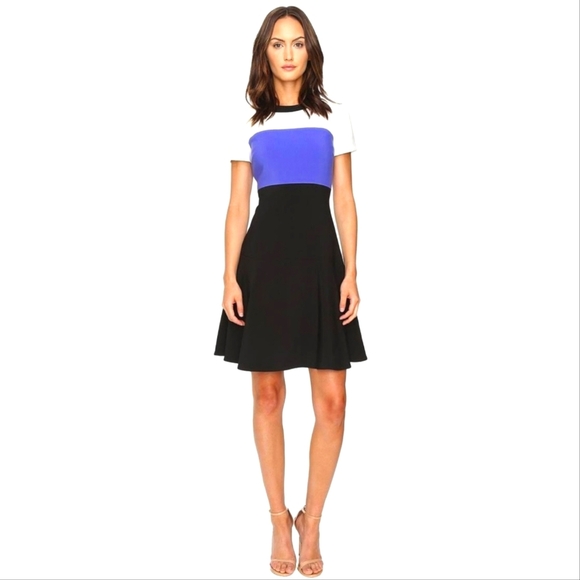 Kate Spade Dresses Kate Spade Colorblock Crepe Flip Dress - Picture 1 of 9